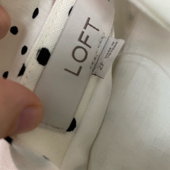 LOFT Dotted Tie Back flare dress - Picture 6 of 8